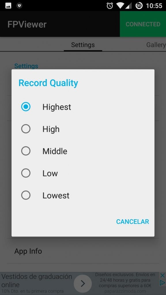 Easycap & UVC Player Android App Record settings